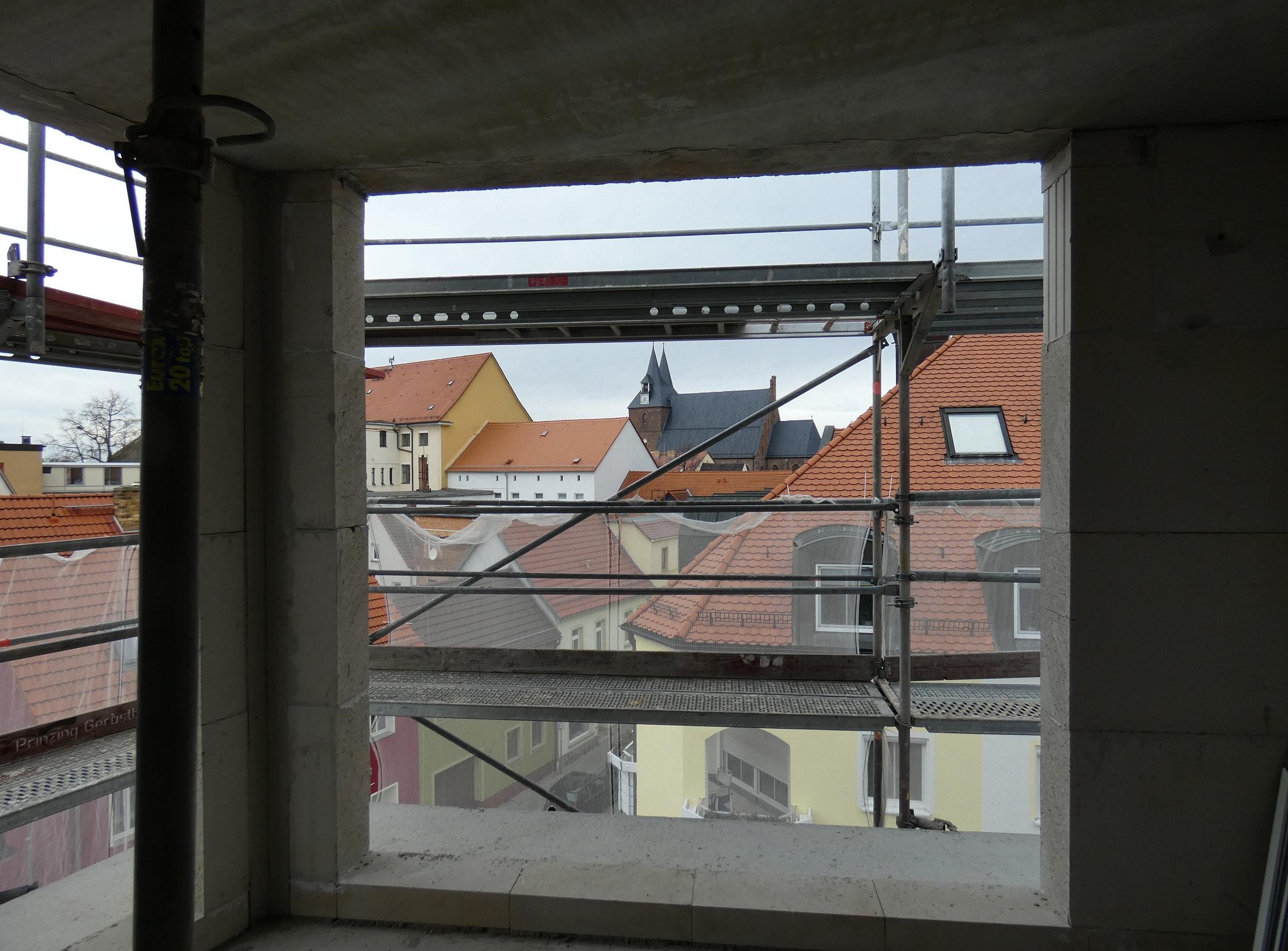Blick aus einer Neubauwohnung in Delitzsch